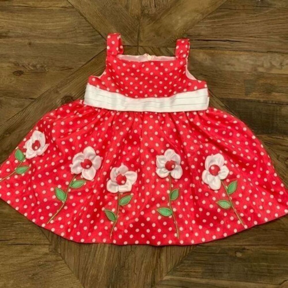 American Princess Hot Pink Baby Girl Dress Size12m